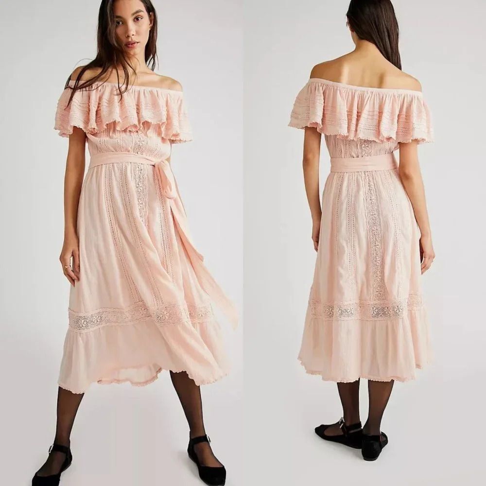 Spell Cassie Lace Gown in Petal Size XL NWT $299 - Picture 8 of 12